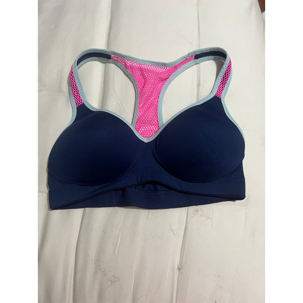Pink yoga sports bra